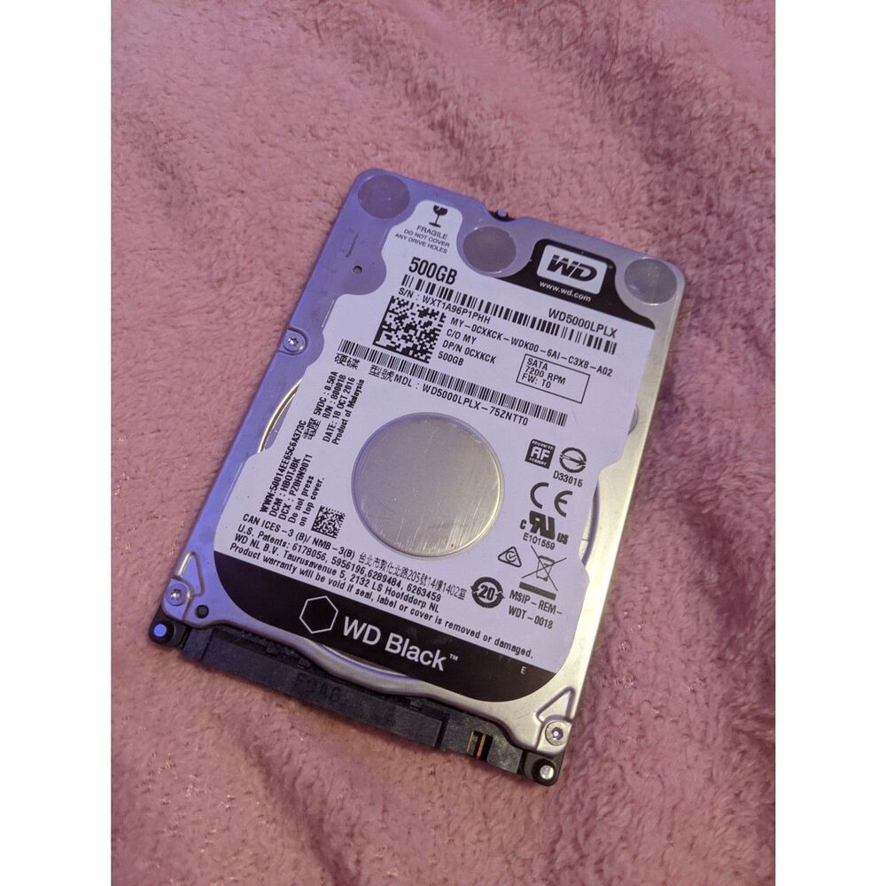 Western Digital WD Black 500GB 2.5 Laptop Hard Drive HDD 7200rpm SATA WD5000lplx